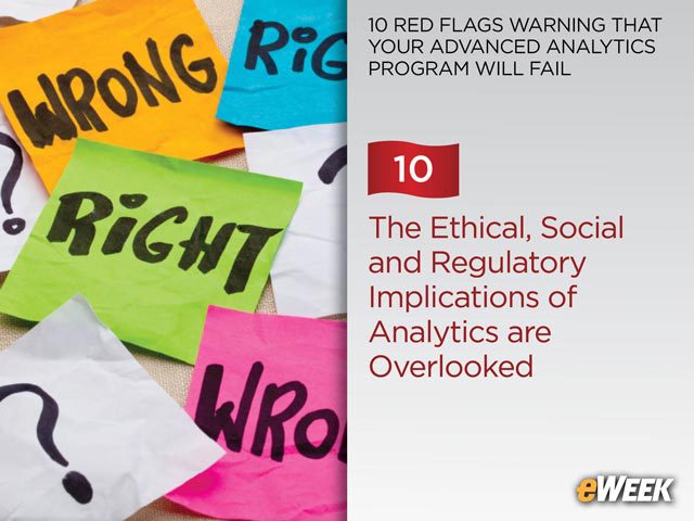 The Ethical, Social and Regulatory Implications of Analytics are Overlooked