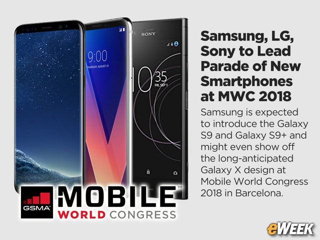Samsung, LG, Sony to Lead Parade of New Smartphones at MWC 2018